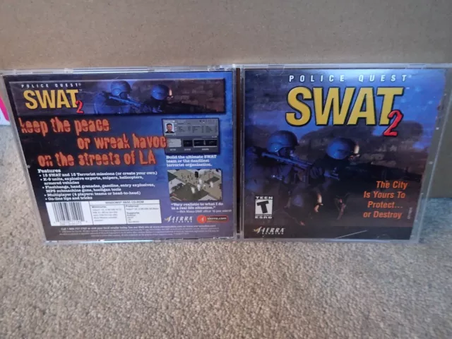 Police Quest Swat 2 Career Pack (PC CD Sierra) Case and game