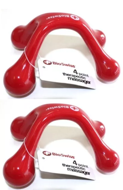 BioSwiss Hand Held Massagers Back Deep Tissue Neck and Back Manual