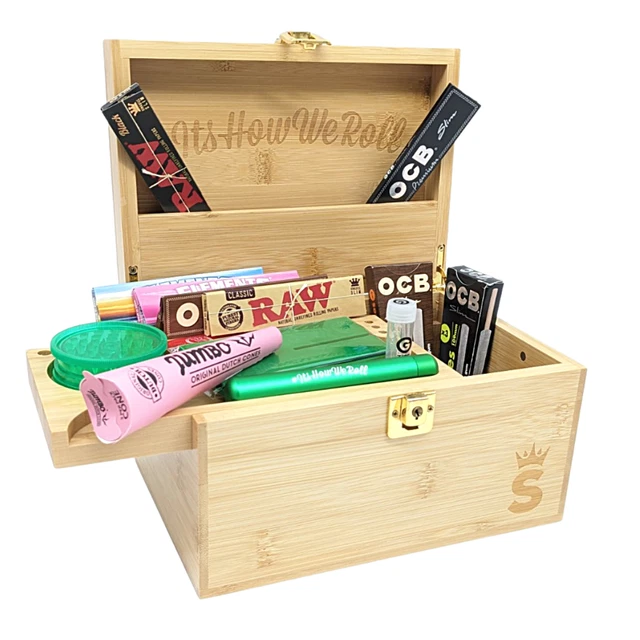 SMO T4X DELUXE Smokers Rolling Box Lockable Storage Station Removable