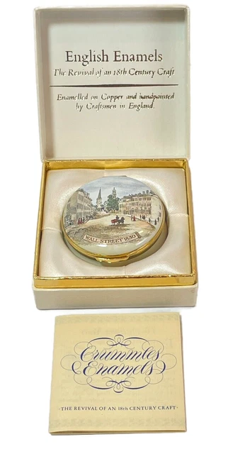 Crummles English Enamels Wall Street 1830 Trinket Pill Box