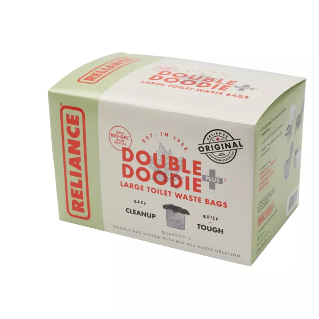 Double Doodie Plus with BIO-Gel | Large Portable Toilet Waste Bags | Family-S...