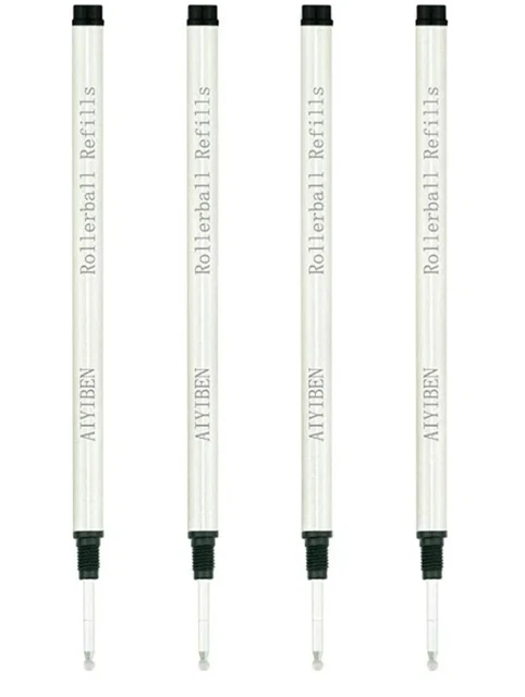 AIYIBEN Rollerball Pen Black 0.5mm Tip New In Box 4 Refills To Fit Montblanc 163