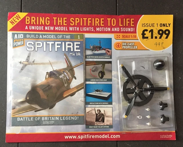 BUILD A MODEL Of The Spitfire Mk1A Magazine By Hachette Issue 1 12.72