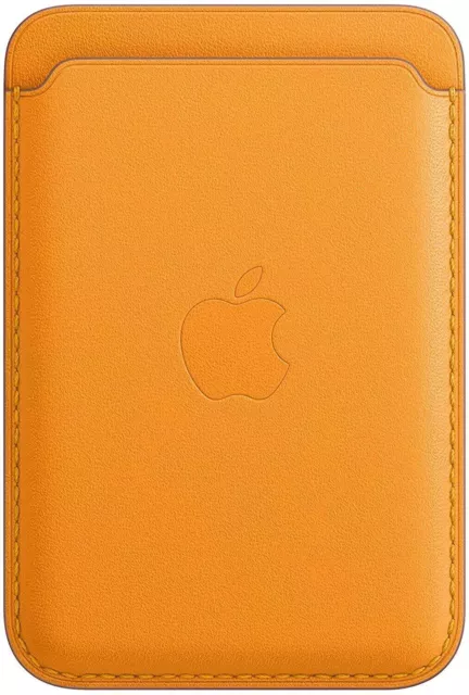 Official Apple Leather MagSafe Wallet for iPhone - California Poppy - Brand New