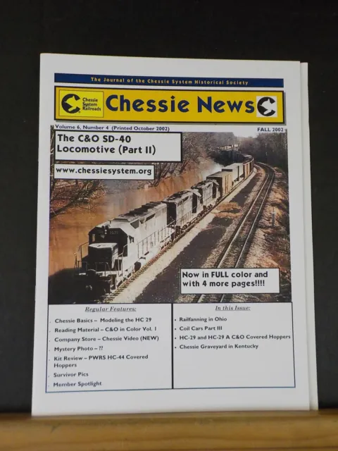 Chessie News Magazine Vol 6 #4 2002 Fall (Printed October 2002 Coil Cars Part II