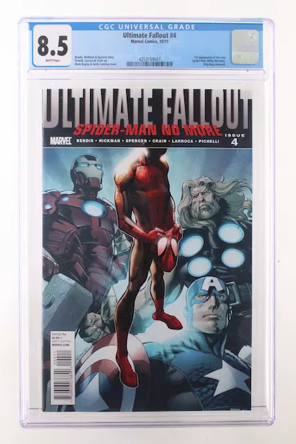 Ultimate Fallout #4 - Marvel Comics 2011 CGC 8.5 1st appearance of the new Spide