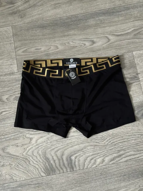 NIB VERSACE MENS Greca Border Jock Strap Jockstrap underwear Black Size 5  Medium $49.99 - PicClick