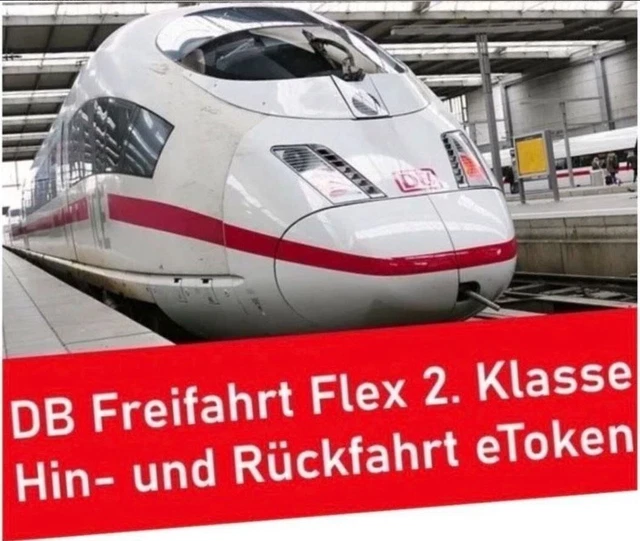 DB BAHN FREIFAHRT Flex 2. Klasse eCoupon Gutschein → Hinfahrt und Rückfahrt! EUR 158,00