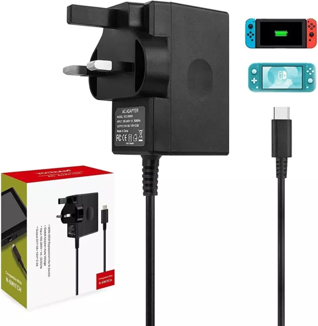 Nintendo Switch Fast Charging Charger Power Supply Adapter AC Type C cable