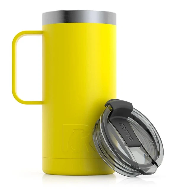 RTIC 16oz Stainless Steel Vacuum-Insulated Travel Mug - Teal, Maroon, ETC NEW 3