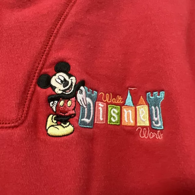 Y2K WALT DISNEY World Sweater Zip Small Mickey Vintage Cartoon Park ...