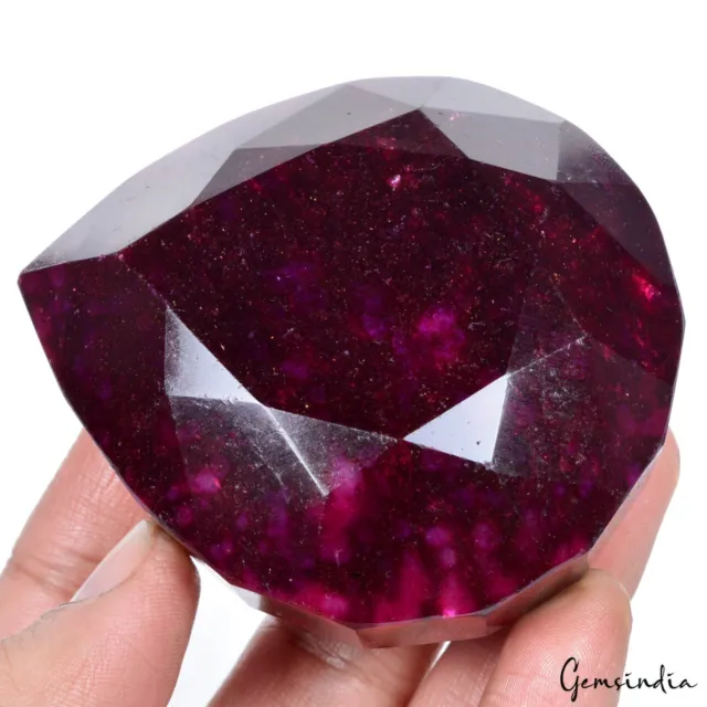 1450 Ct Natural Red Ruby Pear Cut Loose Faceted Earth mined Museum Size Gemstone