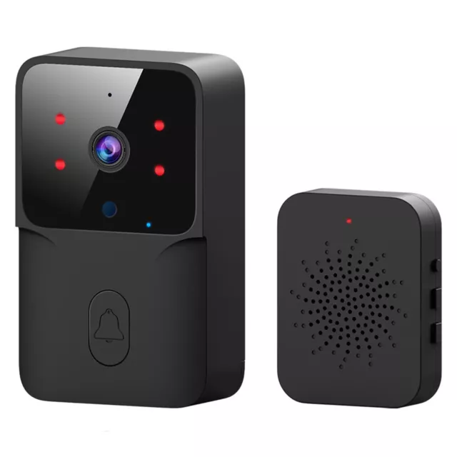 Campanello video wireless WiFi con citofono vocale nero senza cablaggio semplice