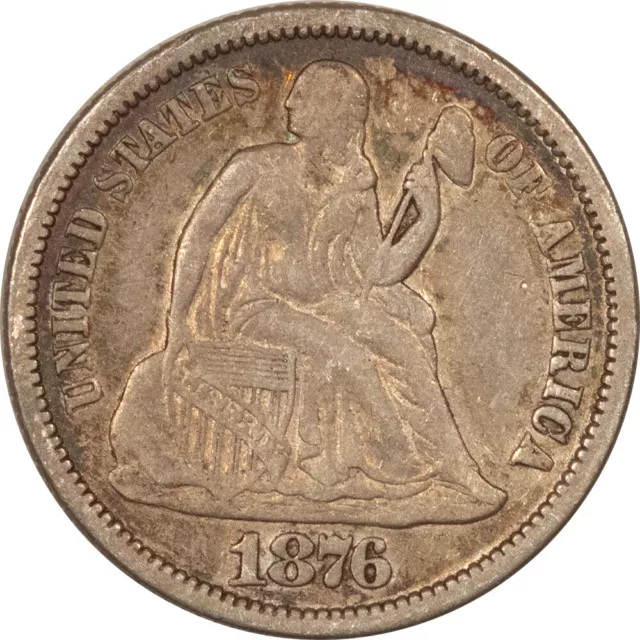 1876 Liberty Seated Dime - High Grade Circulated Example!