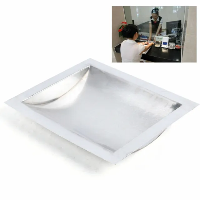 Cash Window Drop-In Deal Tray Silver Stainless Steel For Gas Stations Bank