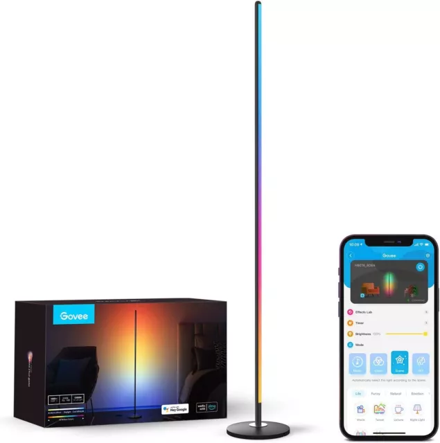 Govee LED Floor Lamp, RGBIC Corner Floor Lamp Works with Alexa Google Assistant