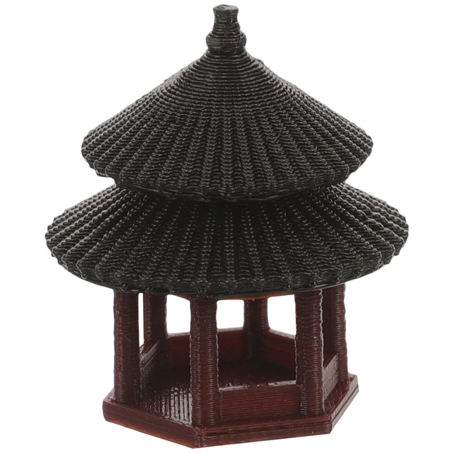 Micro Landscape Gazebo Miniature Pagoda Bonsai Decor Fish Tank
