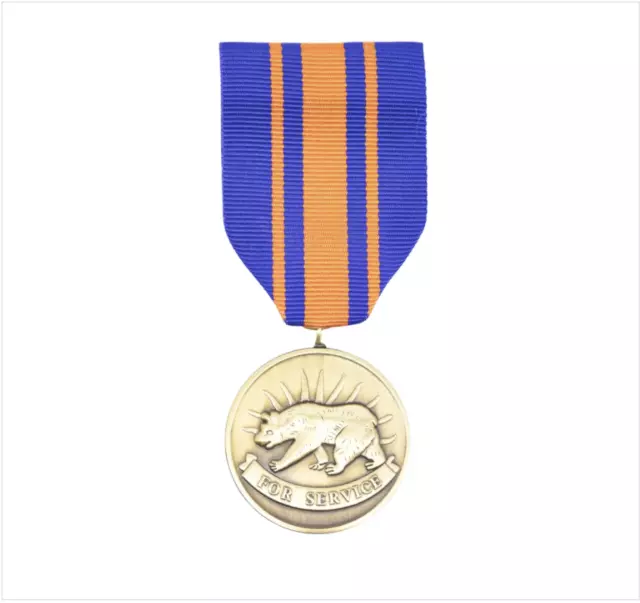 Genuine U.s. Full Size Medal: California National Guard Service Medal