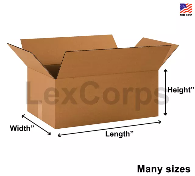 25 SHIPPING BOXES - Many Sizes Available - Choose L x W x H