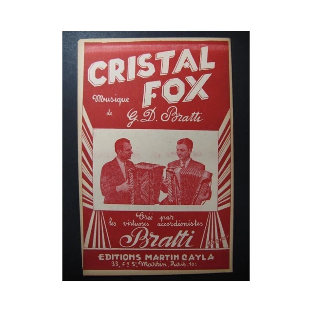 Cristal Fox Bratti Accordéon Piano Saxophone Trompette