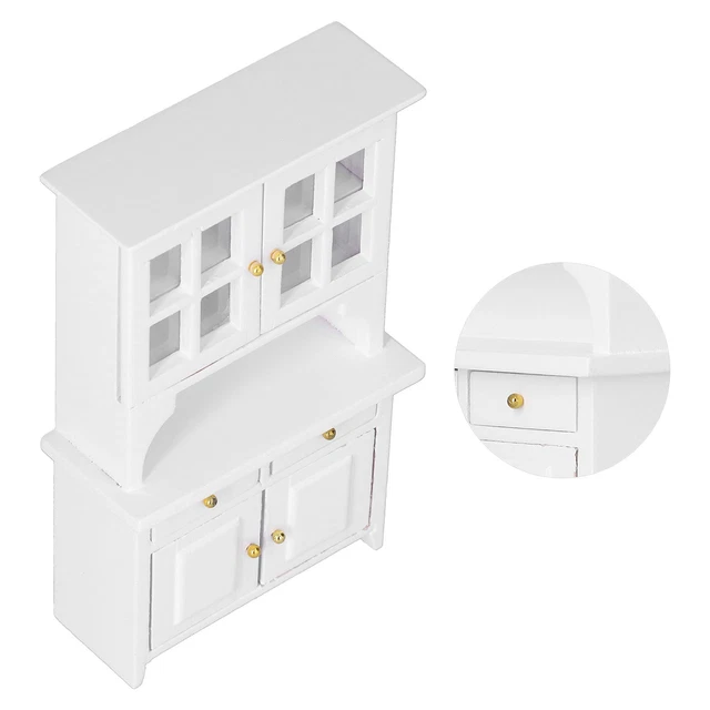 SURENHAP Armoire de maison de poupée Armoire en bois réaliste 1:12