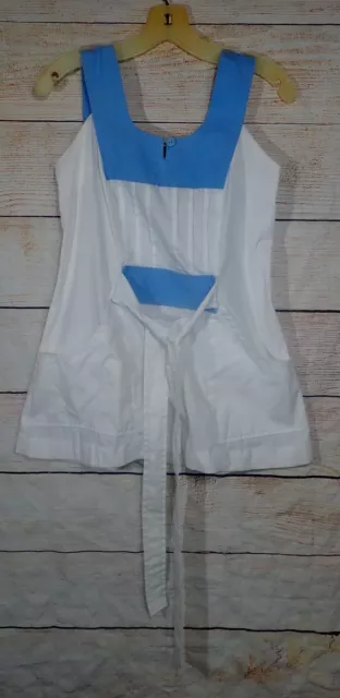 Rare Vintage Women's Medical or Server Uniform Custom Made Mock Dress Size S