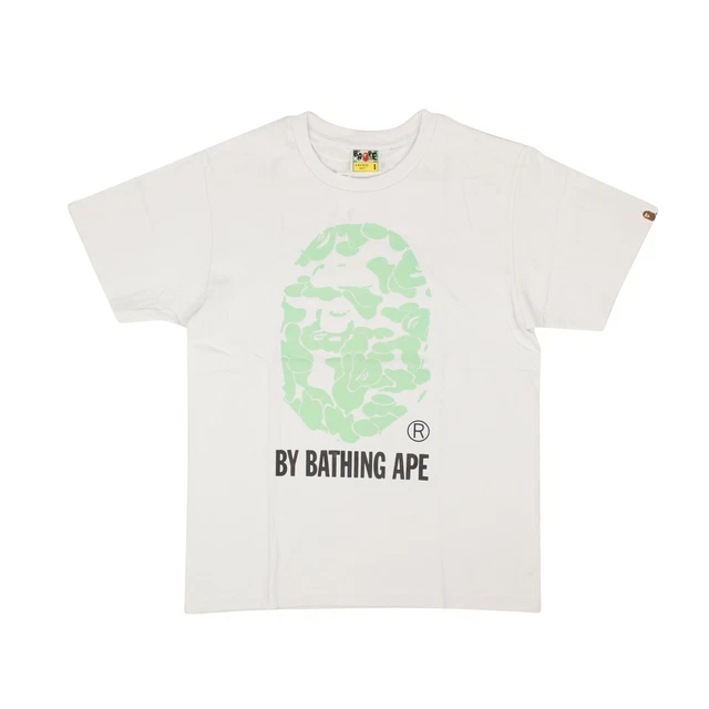 NWT BAPE White And Green Glow In The Dark Camo T-Shirt Size L