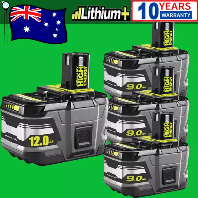 12.0Ah 9.0Ah Genuine Battery For RYOBI P108 ONE PLUS P104 P107 P109 18V Lithium