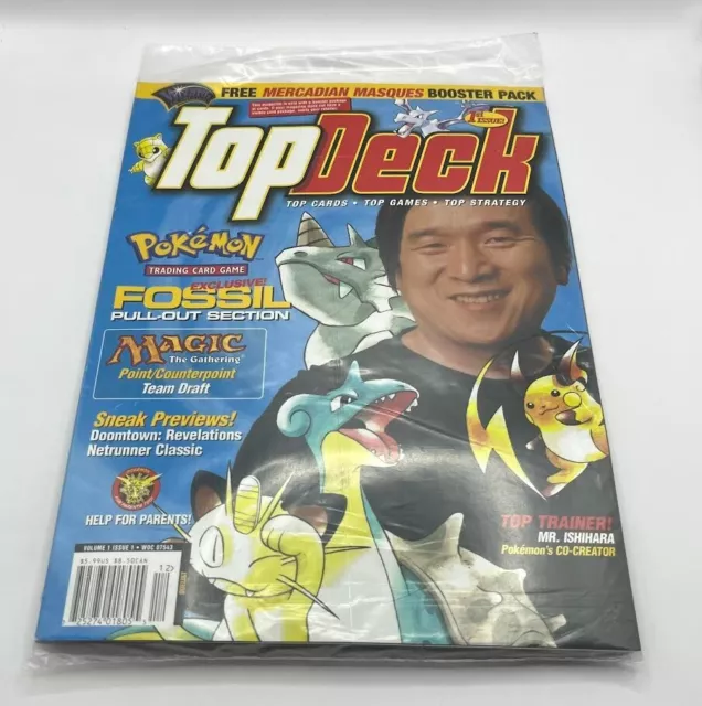 Top Deck Issue 1, Dec. 1999 w/ Magic Pack and Pokemon Card Sealed US Seller