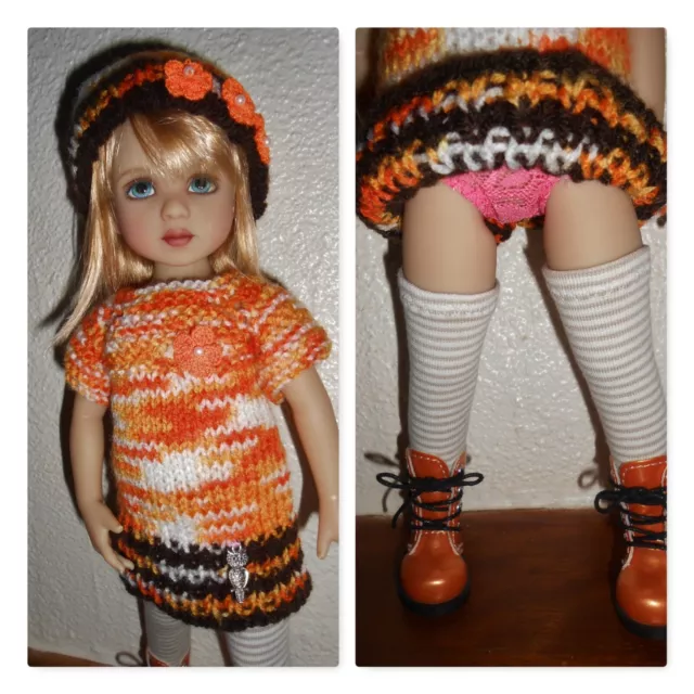 Vêtements poupée Little Darling  Dianna Effner 33cm - Oranger, 3 pcs