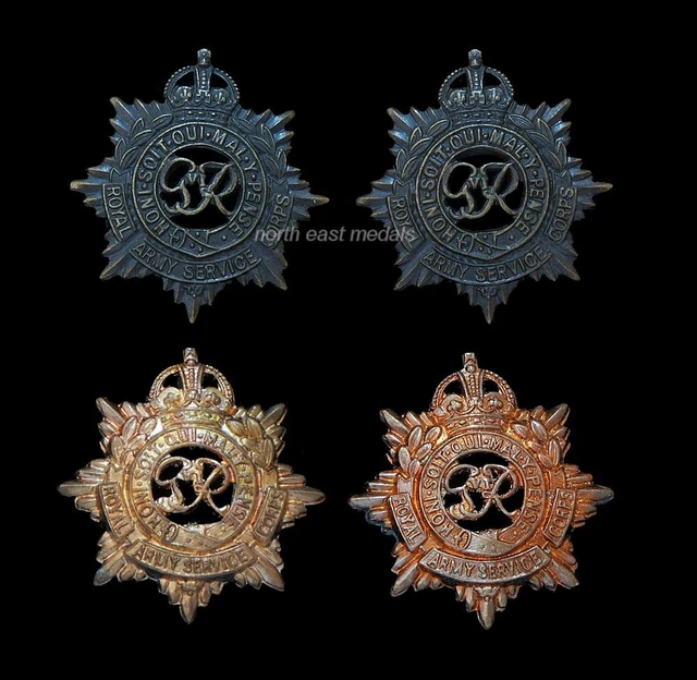 WW2 OFFICERS AND Other Ranks Royal Army Service Corps RASC Collar ...