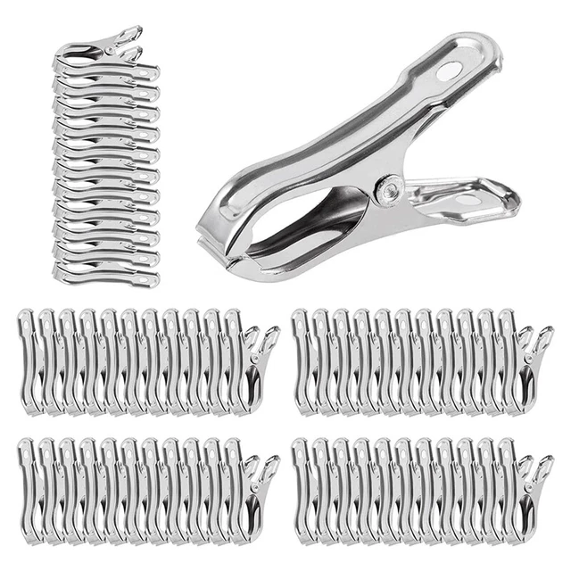 60 STCK. Gartenclips, Gewächshaus Edelstahl, Greenhuose Clips für Netz N8M4
