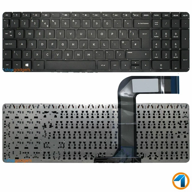 FOR HP COMPAQ Pavilion 15P078Sa Laptop Uk Layout Keyboard Black No