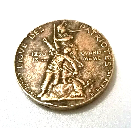 Médaille politique RARE LIGUE DES PATRIOTES QUI VIVE ? FRANCE crée par
