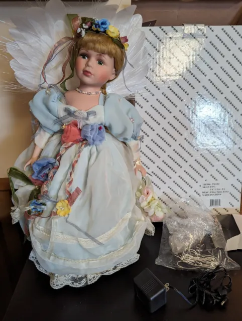 Angel Fairy Doll 18" Porcelain - Fiber Optic wing lighting