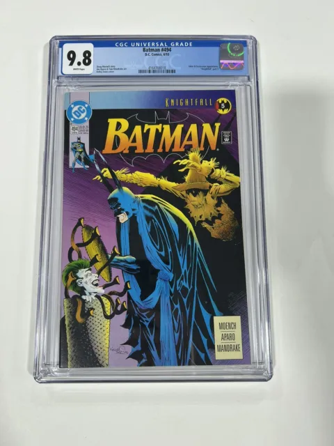 Batman 494 Cgc 9.8 White Pages Dc Comics 1993