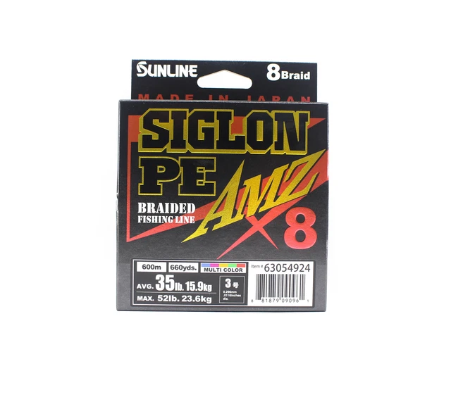 SUNLINE P.E LINE X8 Siglon AMZ 600m P.E 3 35LB Multi (0961) EUR 81,78 ...