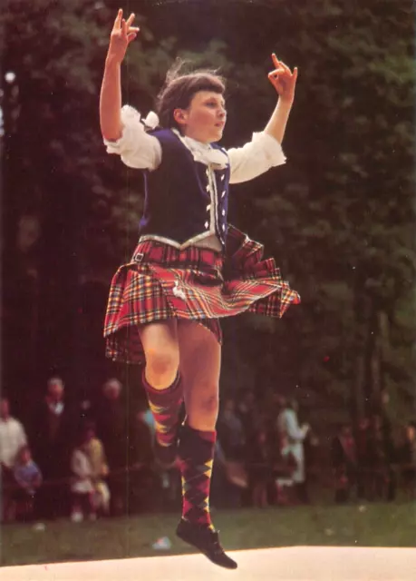 Vintage Scottish Dancer Highland Games Unposted NOS Postcard
