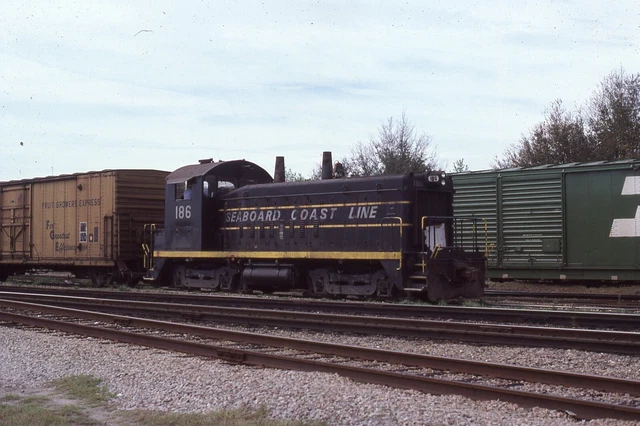 ORIGINAL 1980 RAILROAD SLIDE SEABOARD COAST LINE 186 Wildwood FLORIDA x Atlantic