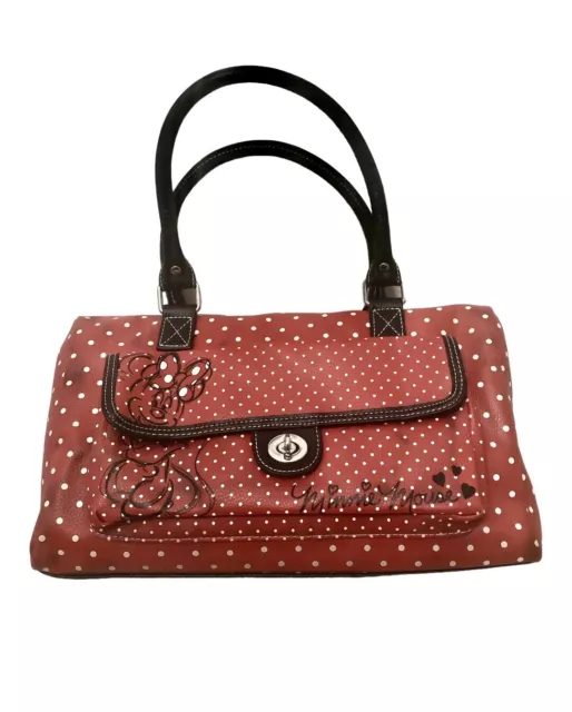 Official Disney Parks Minnie Mouse Red Polka Dot Handbag Purse Bag Satchel