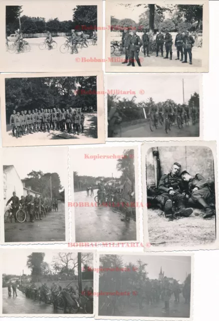 B458 Fotos Frankreich La Rochelle Wehrmacht Radfahrer-Schwadron Truppenrad bike