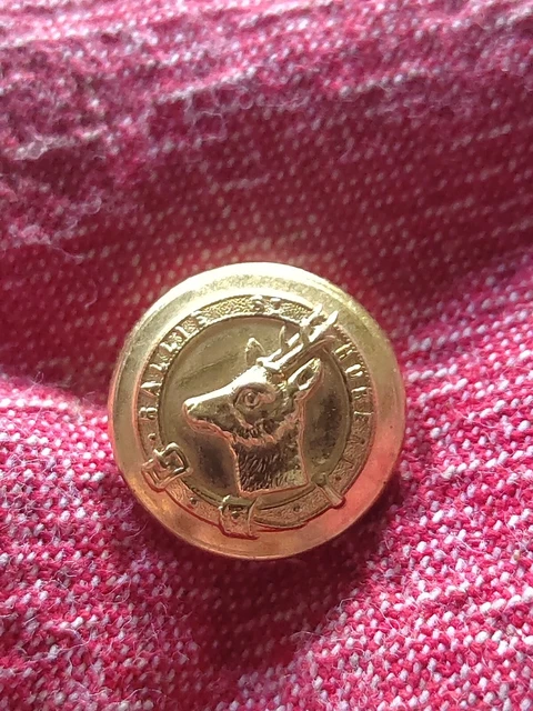 Bouton Ancien Chasse à Courre Loup 25 Mm – Cuivre – Thème Vénerie