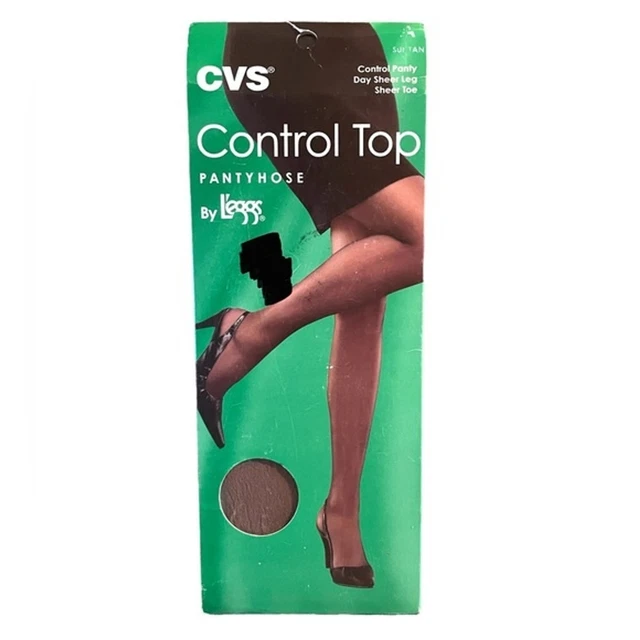 Vintage Leggs Control Top Pantyhose Day Sheer Leg Suntan Size A