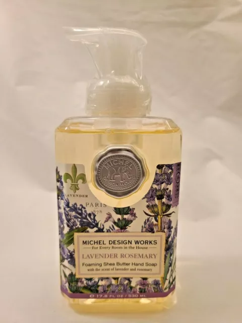 Jabón de mano espuma de manteca de karité Michel Design Works LAVANDA ROMERO 17,8 FL OZ