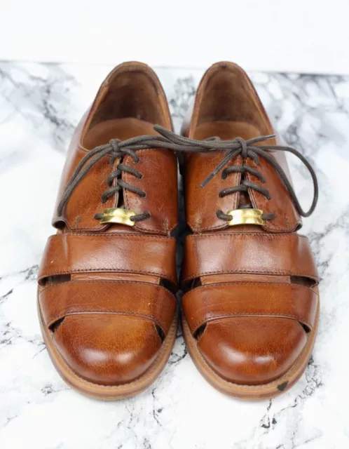 Russell & Bromley Fauve Marron Cuir Découpe Richelieu, Taille Ue 36 /UK 3