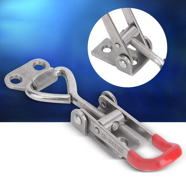 2x Toggle Clamp Clip 304 Stainless Steel Adjustable Buckle Quick Fixture Hand