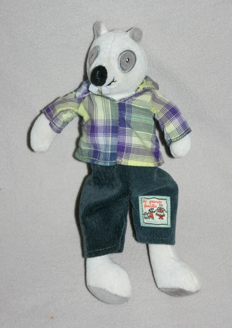 Moulin Roty Doudou Peluche Raton Laveur La Grande Famille 21 Cm Etat Neuf
