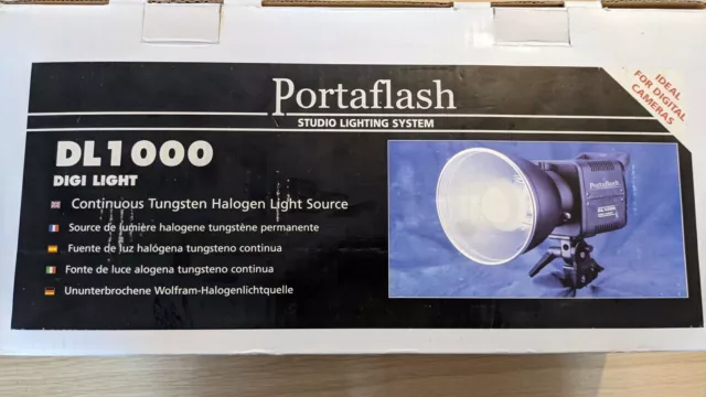 PORTAFLASH DL 1000 luz asistida por ventilador Digi estudio e iluminación portátil