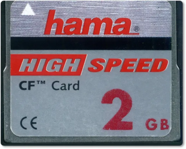 Tarjeta de memoria de alta velocidad Hama Compact Flash CF de 2 GB un gigabyte