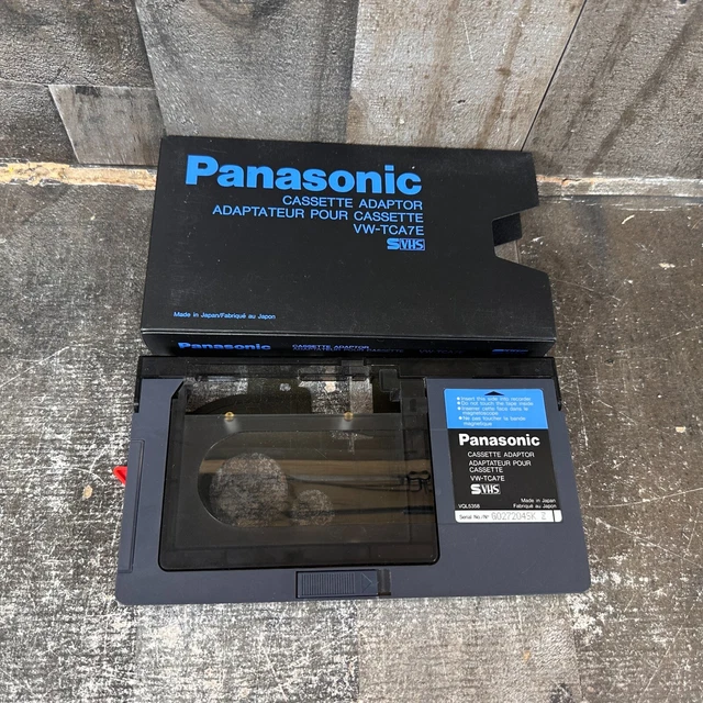 VHS/C CASSETTE ADAPTOR PANASONIC VWTCA7E SVHS Camcorder Converter Tape